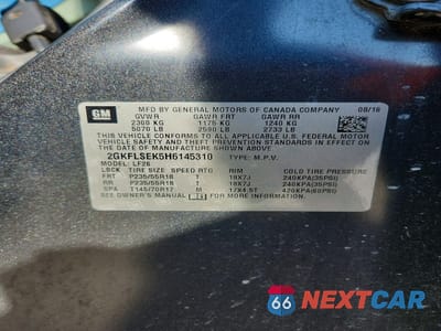Zdjęcie 12 z 12 samochodu: 2017 GMC TERRAIN SLE VIN:2GKFLSEK5H6145310 - miniatura