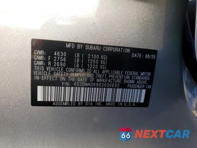 Zdjęcie 12 z 12 samochodu: 2025 SUBARU LEGACY PREMIUM VIN:4S3BWAD69S3030692 - miniatura