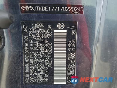 Zdjęcie 12 z 12 samochodu: 2007 TOYOTA SCION TC VIN:JTKDE177170220245 - miniatura