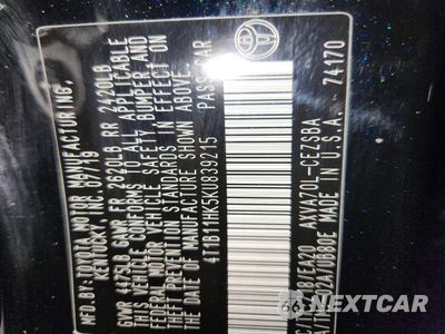 Zdjęcie 14 z 14 samochodu: 2019 TOYOTA CAMRY L VIN:4T1B11HK5KU839215 - miniatura