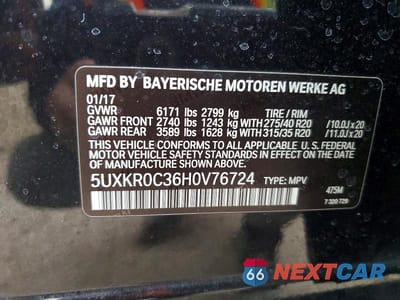 Zdjęcie 13 z 13 samochodu: 2017 BMW X5 XDRIVE35I VIN:5UXKR0C36H0V76724 - miniatura