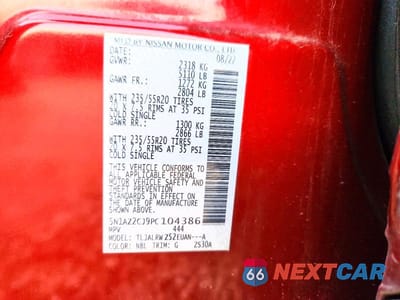 Zdjęcie 13 z 13 samochodu: 2023 NISSAN MURANO SL VIN:5N1AZ2CJ9PC104386 - miniatura