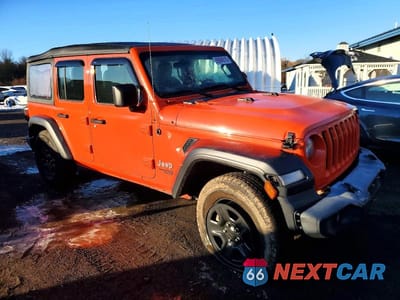Czwarte zdjęcie samochodu z boku: 2019 JEEP WRANGLER UNLIMITED SPORT VIN:1C4HJXDGXKW630656 - miniatura