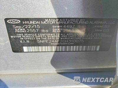 Zdjęcie 13 z 15 samochodu: 2016 HYUNDAI SONATA SE VIN:5NPE24AF2GH310075 - miniatura