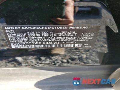 Zdjęcie 12 z 12 samochodu: 2019 BMW X3 SDRIVE30I VIN:5UXTR7C5XKLR44228 - miniatura