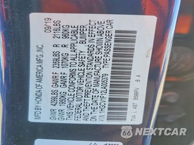Zdjęcie 13 z 14 samochodu: 2020 HONDA ACCORD LX VIN:1HGCV1F12LA005379 - miniatura