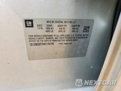 Zdjęcie 12 z 12 samochodu: 2017 CHEVROLET MALIBU LS VIN:1G1ZB5ST7HF176776 - miniatura