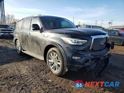 Czwarte zdjęcie samochodu z boku: 2019 INFINITI QX80 LUXE VIN:JN8AZ2NE0K9232644 - miniatura