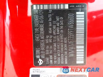 Zdjęcie 13 z 13 samochodu: 2009 MINI COOPER S VIN:WMWMF73599TW86600 - miniatura