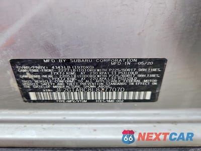 Zdjęcie 12 z 13 samochodu: 2020 SUBARU CROSSTREK VIN:JF2GTABC8L8277070 - miniatura