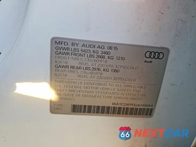 Zdjęcie 13 z 13 samochodu: 2016 AUDI Q5 PREMIUM VIN:WA1C2AFP0GA046864 - miniatura