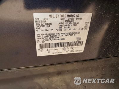 Zdjęcie 13 z 13 samochodu: 2017 FORD EXPLORER XLT VIN:1FM5K7D82HGB22009 - miniatura