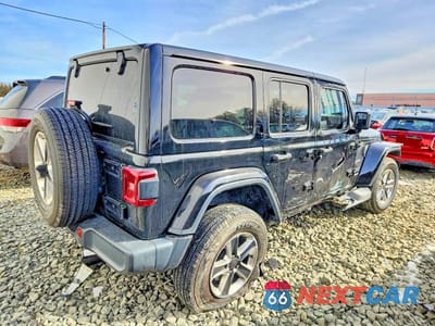 Trzecie zdjęcie samochodu z tyłu: 2018 JEEP WRANGLER UNLIMITED SAHARA VIN:1C4HJXEG6JW330268 - miniatura
