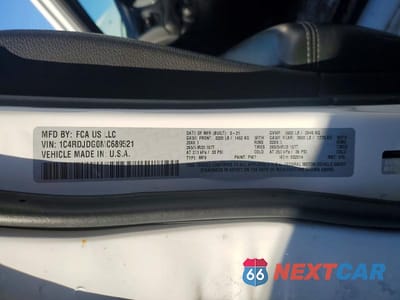 Zdjęcie 13 z 13 samochodu: 2021 DODGE DURANGO GT VIN:1C4RDJDG0MC689521 - miniatura