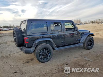 Trzecie zdjęcie samochodu z tyłu: 2022 JEEP WRANGLER UNLIMITED SAHARA 4XE VIN:1C4JJXP64NW171326 - miniatura