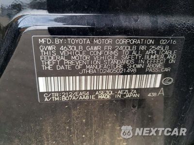 Zdjęcie 12 z 12 samochodu: 2016 LEXUS IS 200T VIN:JTHBA1D24G5021498 - miniatura
