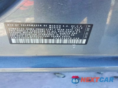 Zdjęcie 12 z 12 samochodu: 2019 VOLKSWAGEN JETTA S VIN:3VWC57BU3KM230524 - miniatura