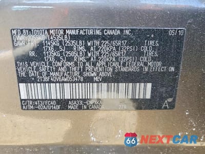 Zdjęcie 13 z 13 samochodu: 2010 TOYOTA RAV4 BASE VIN:2T3BF4DV6AW053478 - miniatura