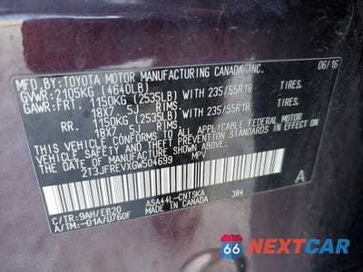Zdjęcie 13 z 13 samochodu: 2016 TOYOTA RAV4 SE VIN:2T3JFREVXGW504699 - miniatura