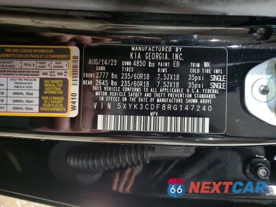 Zdjęcie 14 z 14 samochodu: 2024 KIA SPORTAGE EX VIN:5XYK3CDF8RG147240 - miniatura
