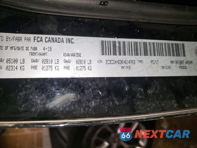 Zdjęcie 12 z 13 samochodu: 2019 DODGE CHARGER GT VIN:2C3CDXHG3KH614703 - miniatura