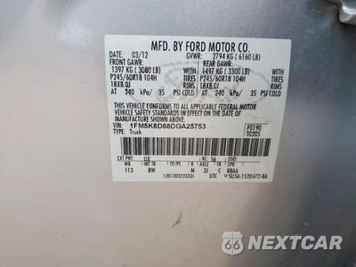 Zdjęcie 13 z 13 samochodu: 2013 FORD EXPLORER XLT VIN:1FM5K8D88DGA25753 - miniatura