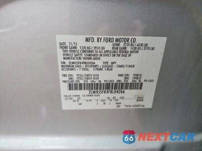 Zdjęcie 12 z 12 samochodu: 2015 LINCOLN TOWNHOUSE MKT VIN:2LMHJ5FK4FBL04266 - miniatura