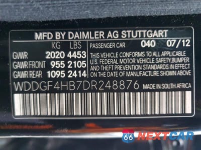 Zdjęcie 12 z 12 samochodu: 2013 MERCEDES-BENZ C 250 VIN:WDDGF4HB7DR248876 - miniatura
