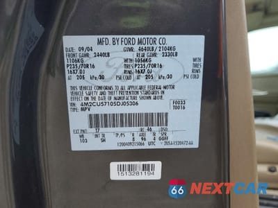 Zdjęcie 14 z 15 samochodu: 2005 MERCURY MARINER VIN:4M2CU57105DJ05306 - miniatura