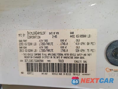Zdjęcie 13 z 13 samochodu: 2005 DODGE RAM 3500 ST VIN:3D7LS38C15G802900 - miniatura