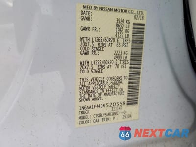 Zdjęcie 12 z 13 samochodu: 2018 NISS TITAN XD S VIN:1N6AA1F44JN520558 - miniatura