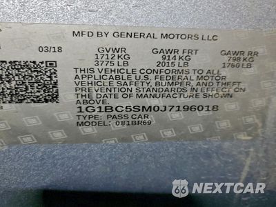 Zdjęcie 12 z 12 samochodu: 2018 CHEVROLET CRUZE LS VIN:1G1BC5SM0J7196018 - miniatura