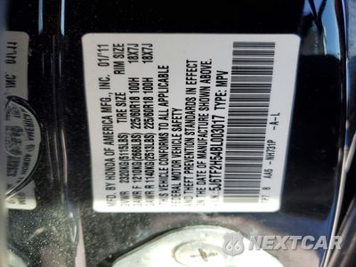 Zdjęcie 12 z 12 samochodu: 2011 HONDA ACCORD CROSSTOUR EXL VIN:5J6TF2H54BL003017 - miniatura