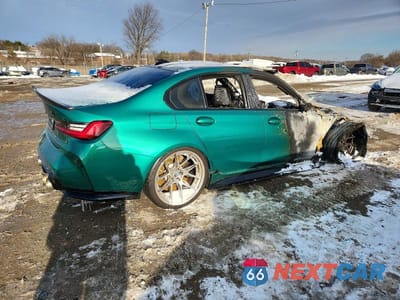 Trzecie zdjęcie samochodu z tyłu: 2022 BMW M3 COMPETITION VIN:WBS33AY04NFM94665 - miniatura