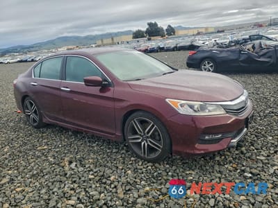 Czwarte zdjęcie samochodu z boku: 2017 HONDA ACCORD SPORT VIN:1HGCR2F52HA158106 - miniatura
