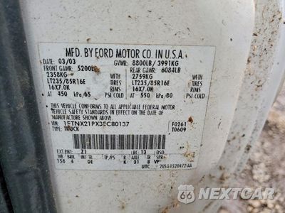 Zdjęcie 12 z 12 samochodu: 2003 FORD F250 SUPER DUTY VIN:1FTNX21PX3EC80137 - miniatura