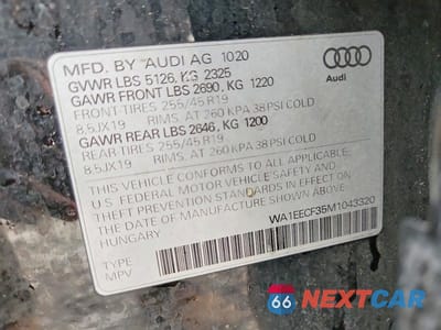 Zdjęcie 12 z 12 samochodu: 2021 AUDI Q3 PREMIUM PLUS S LINE 45 VIN:WA1EECF35M1043320 - miniatura