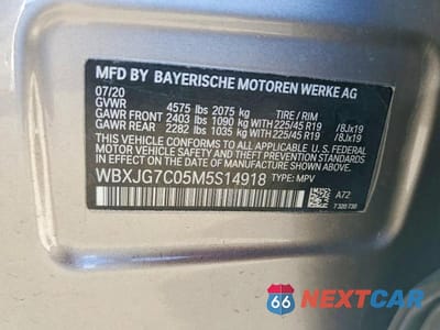 Zdjęcie 13 z 13 samochodu: 2021 BMW X1 SDRIVE28I VIN:WBXJG7C05M5S14918 - miniatura