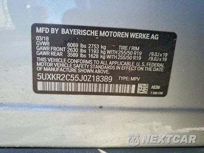 Zdjęcie 13 z 13 samochodu: 2018 BMW X5 SDRIVE35I VIN:5UXKR2C55J0Z18389 - miniatura