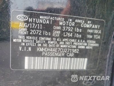 Zdjęcie 12 z 12 samochodu: 2012 HYUNDAI ELANTRA GLS VIN:KMHDH4AE7CU271982 - miniatura