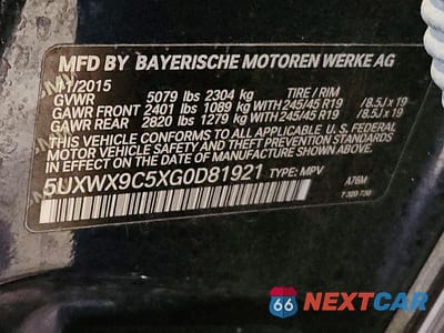 Zdjęcie 12 z 12 samochodu: 2016 BMW X3 XDRIVE28I VIN:5UXWX9C5XG0D81921 - miniatura