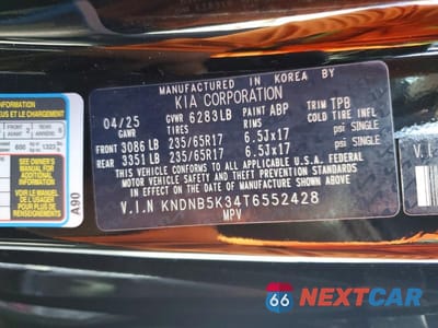 Zdjęcie 13 z 13 samochodu: 2026 KIA CARNIVAL LXS VIN:KNDNB5K34T6552428 - miniatura
