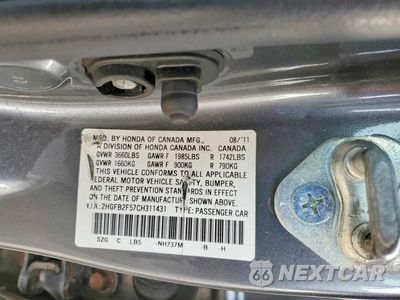 Zdjęcie 13 z 13 samochodu: 2012 HONDA CIVIC LX VIN:2HGFB2F57CH311431 - miniatura