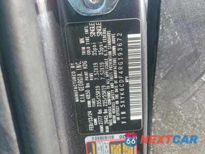 Zdjęcie 14 z 15 samochodu: 2024 KIA SPORTAGE X LINE VIN:5XYK6CDF4RG193672 - miniatura