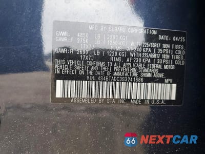 Zdjęcie 12 z 12 samochodu: 2025 SUBARU OUTBACK PREMIUM VIN:4S4BTADC3S3241686 - miniatura