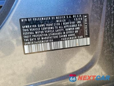 Zdjęcie 12 z 12 samochodu: 2016 VOLKSWAGEN JETTA S VIN:3VW267AJ5GM299156 - miniatura