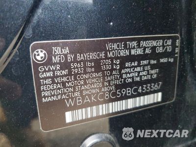 Zdjęcie 13 z 13 samochodu: 2011 BMW 750 LXI VIN:WBAKC8C59BC433367 - miniatura