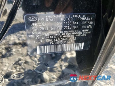 Zdjęcie 12 z 12 samochodu: 2024 HYUNDAI SONATA SEL VIN:KMHL14JA0RA402192 - miniatura