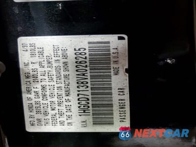 Zdjęcie 12 z 12 samochodu: 1997 HONDA ACCORD LX VIN:1HGCD7138VA026285 - miniatura