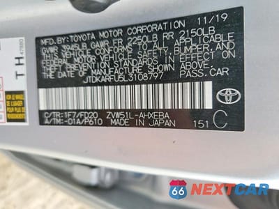 Zdjęcie 12 z 12 samochodu: 2020 TOYOTA PRIUS VIN:JTDKARFU5L3108797 - miniatura